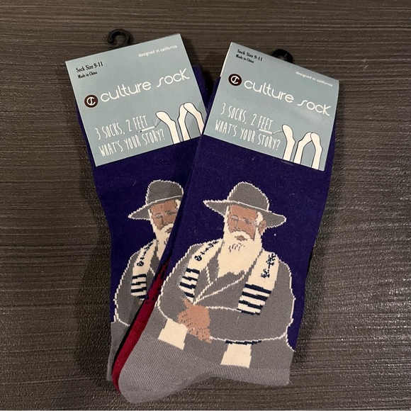 Culture sock a rabbi, a priest, and a monk three socks set, 2 sets size 9-11 - Picture 1 of 4
